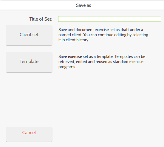 Saving templates