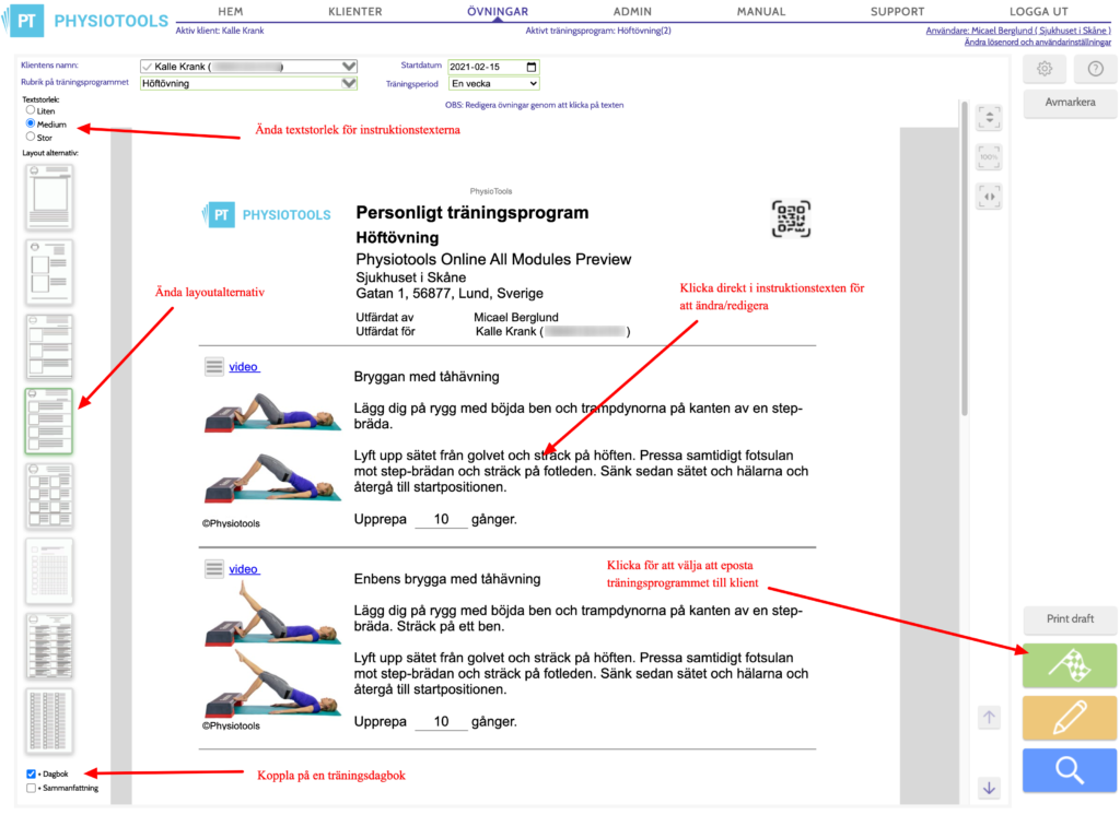 E-posta träningsprogrammet